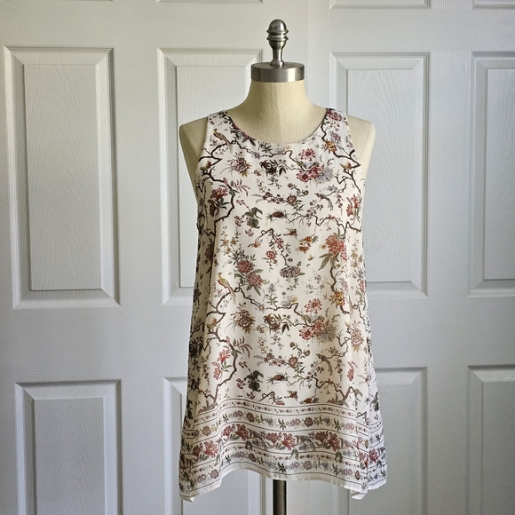 Max Studio Floral Sleeveless Top - Picture 1 of 6